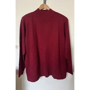 NWT Vintage Evan Picone Red Mock Neck Wool Blend Sweater Size 2X